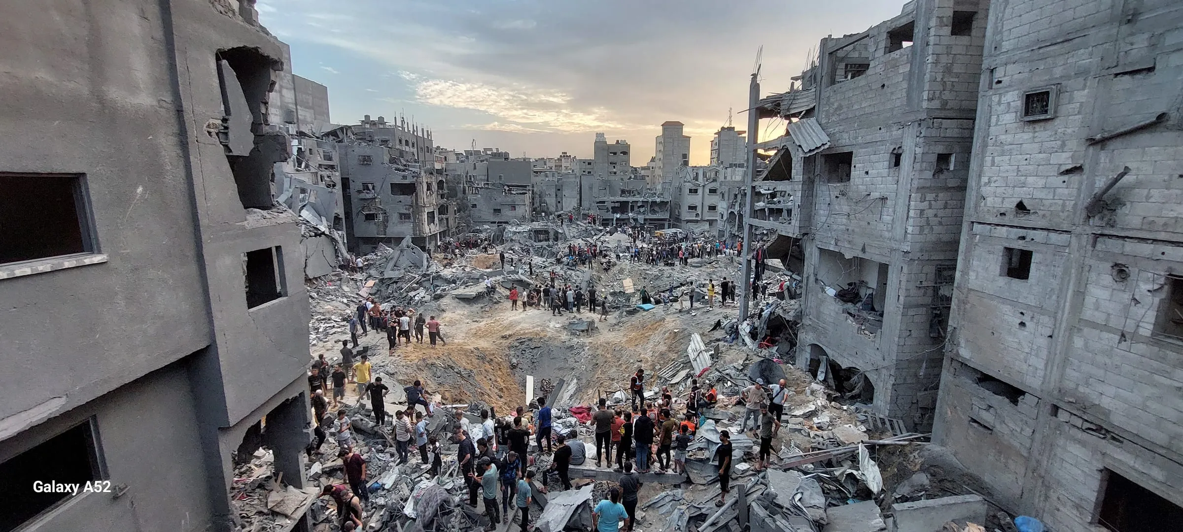 My grandfather's neighbourhood and house in Jabalia after the bombardment